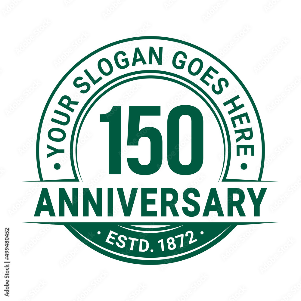 150 Years Anniversary Logo Design Template 150th Anniversary