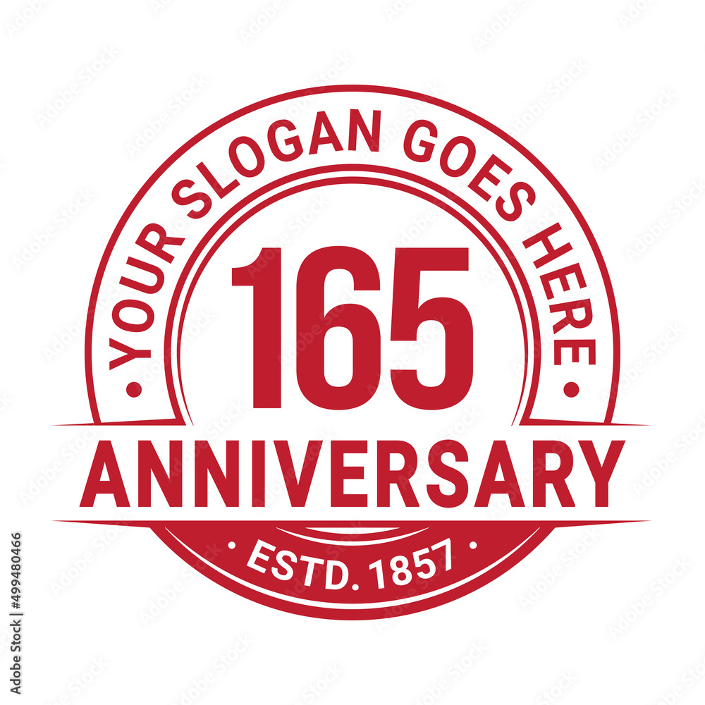 165 years anniversary logo design template. 165th anniversary celebrating logotype. Vector and illustration. 165 years anniversary logo design template. 165th anniversary celebrating logotype. Vector and illustration.