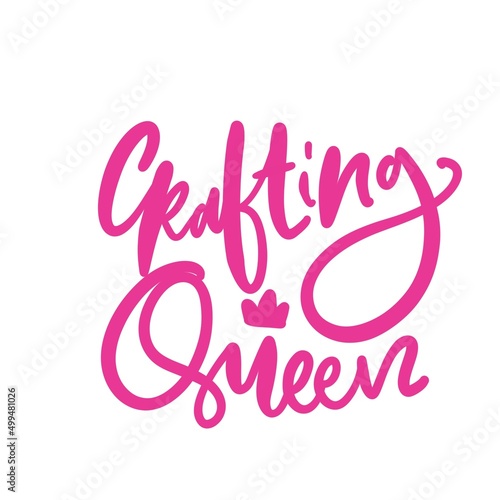 Crafter hand lettering illustration for your design
