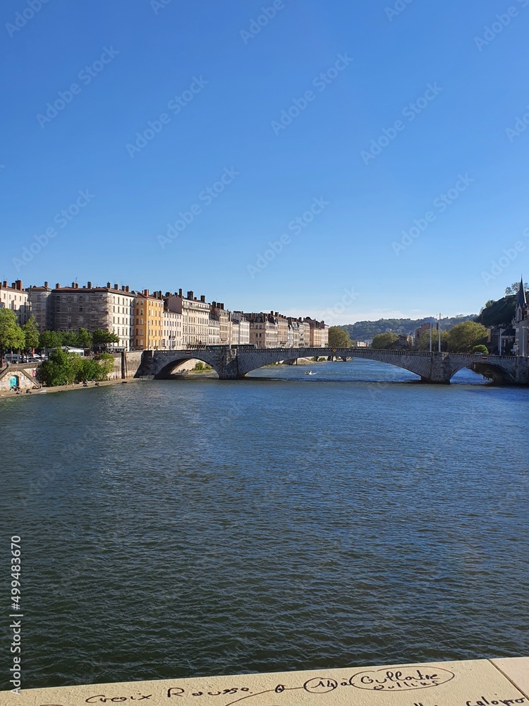 bridge over the river Saône 