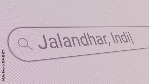 Search Bar Jalandhar India 
Close Up Single Line Typing Text Box Layout Web Database Browser Engine Concept photo