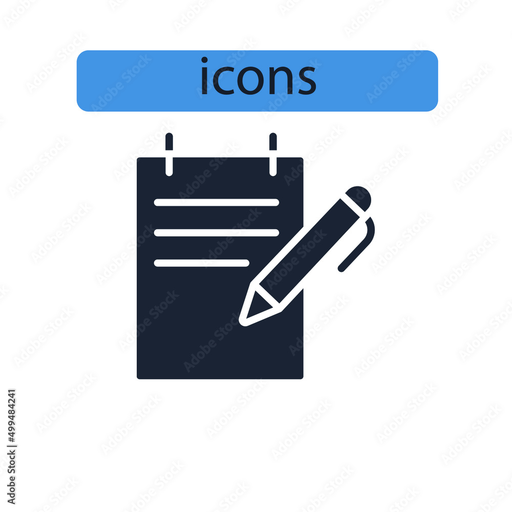 writing icons symbol vector elements for infographic web writing icons symbol vector elements for infographic web