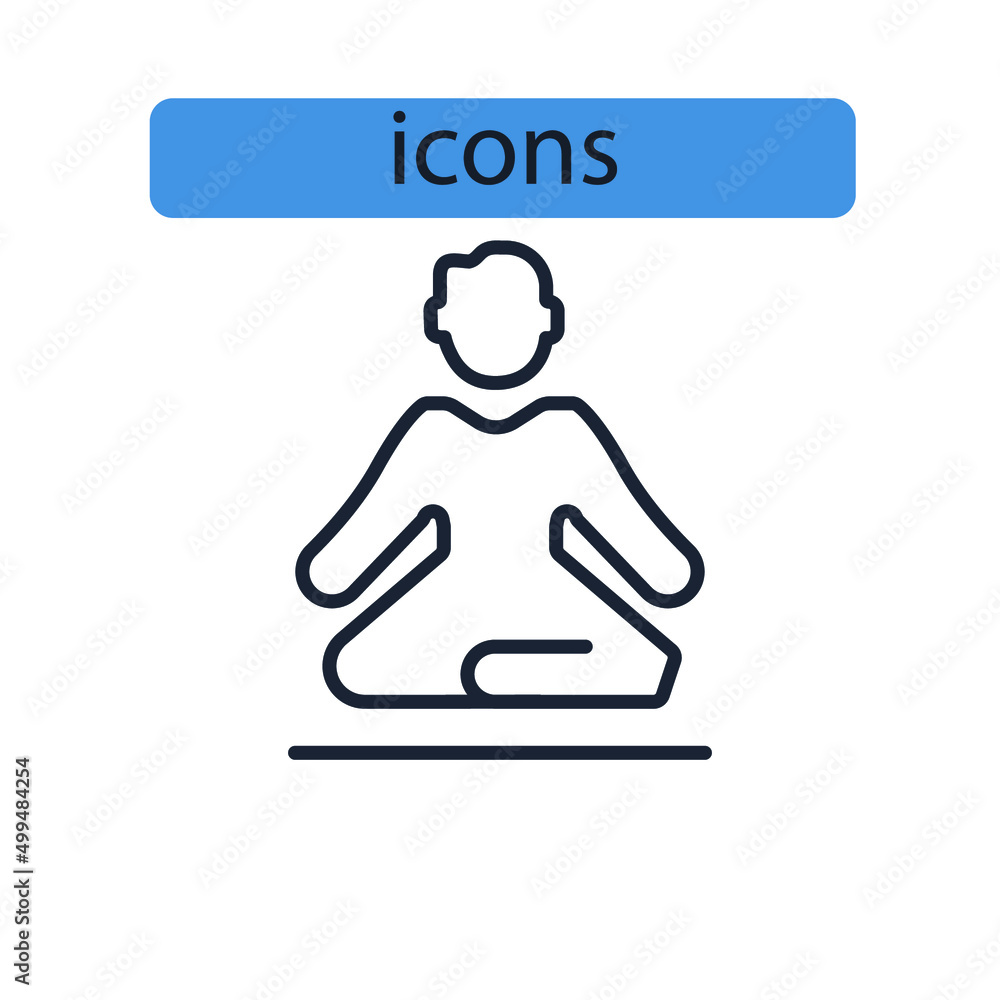 yoga icons symbol vector elements for infographic web yoga icons symbol vector elements for infographic web