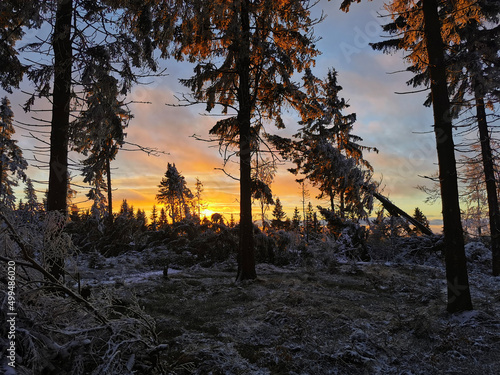 sunset in the mountains