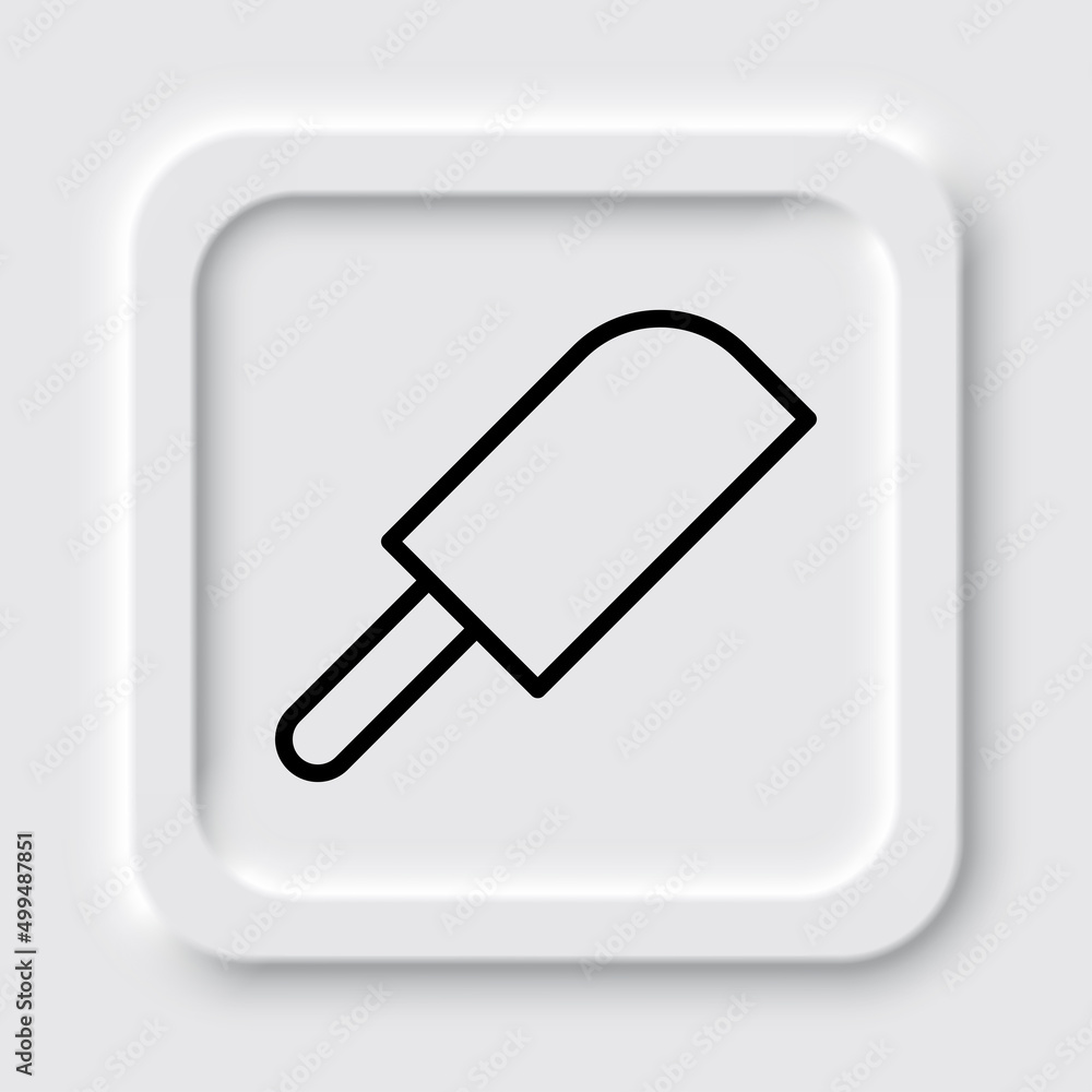Knife simple icon. Flat design. Neumorphism design.ai Knife simple icon. Flat design. Neumorphism design.ai