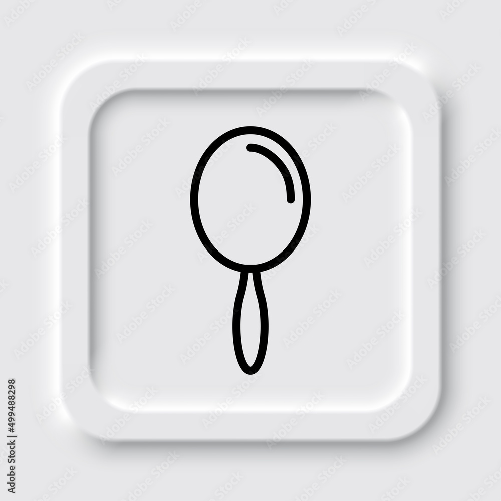 Mirror simple icon. Flat design. Neumorphism design.ai Mirror simple icon. Flat design. Neumorphism design.ai