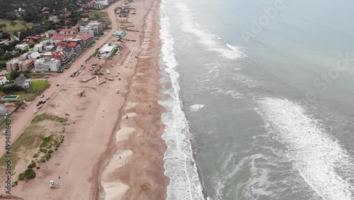 Beach in the city, beach, playa, ciudad, ocean, drone, 4k.