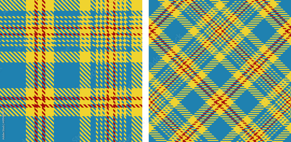 Plaid seamless set pattern. Plaid seamless set pattern.