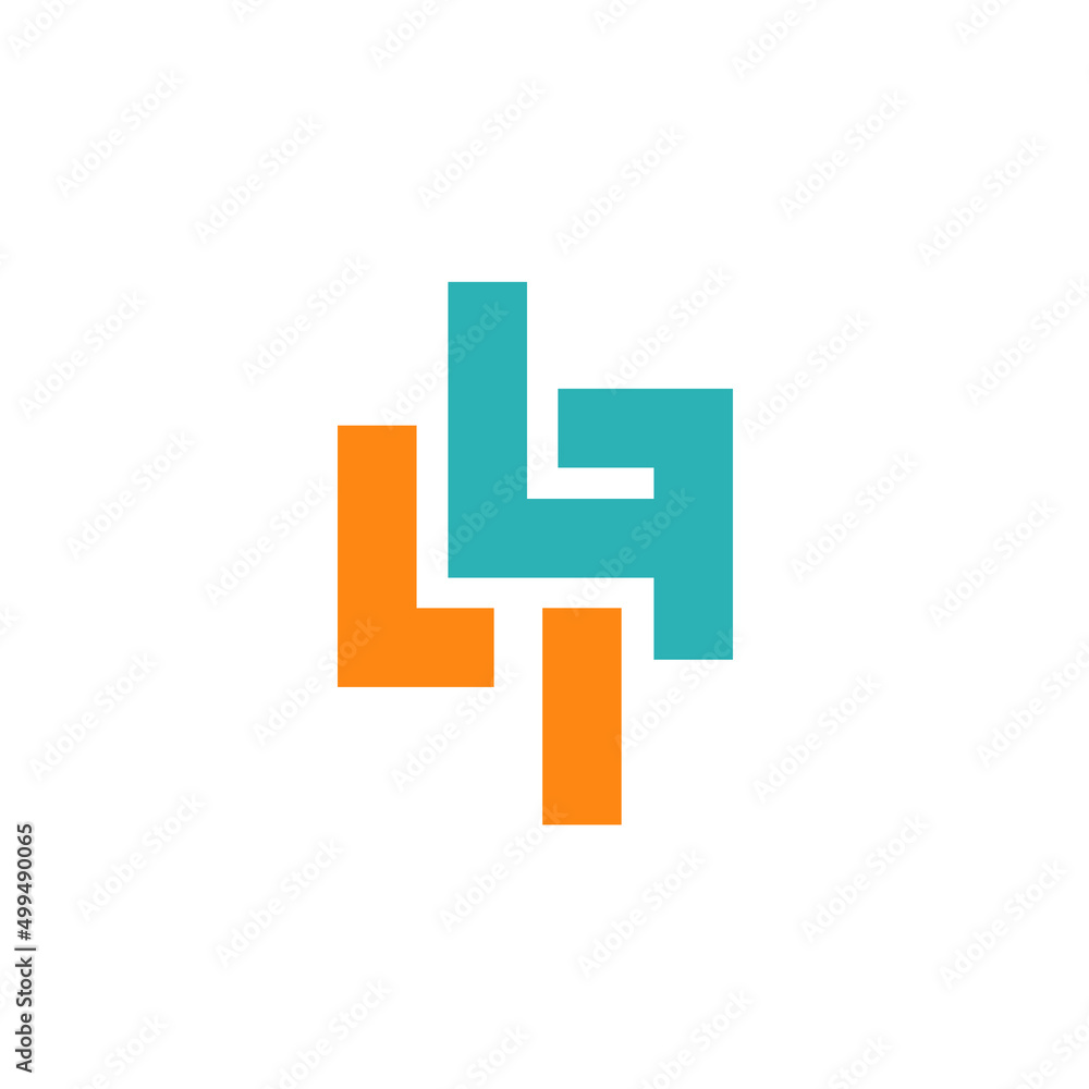 Fototapeta premium Abstract initial LG illustration chair Logo design inspiration