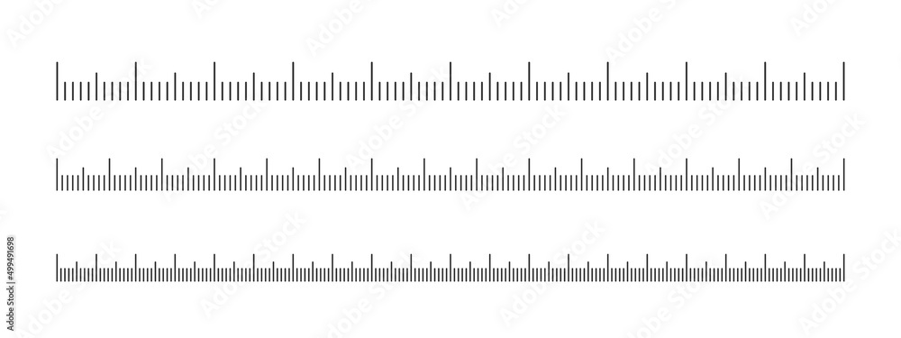 Medical or meteorological thermometer graphic scale set. Horizontal ...