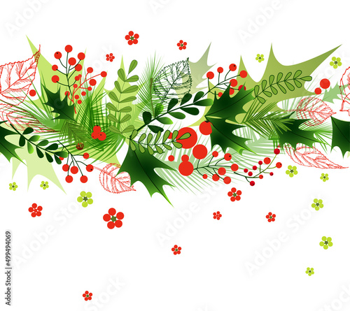 background with branches and berries