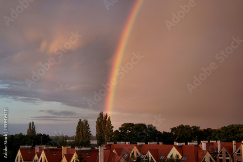 Rainbow in Wrocław Kozanów in Poland