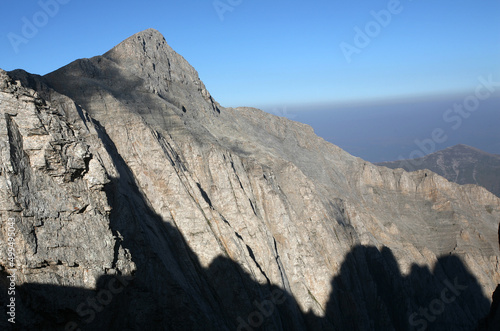 Mount Skala in Greece. Skala on the Mount Olympos route.