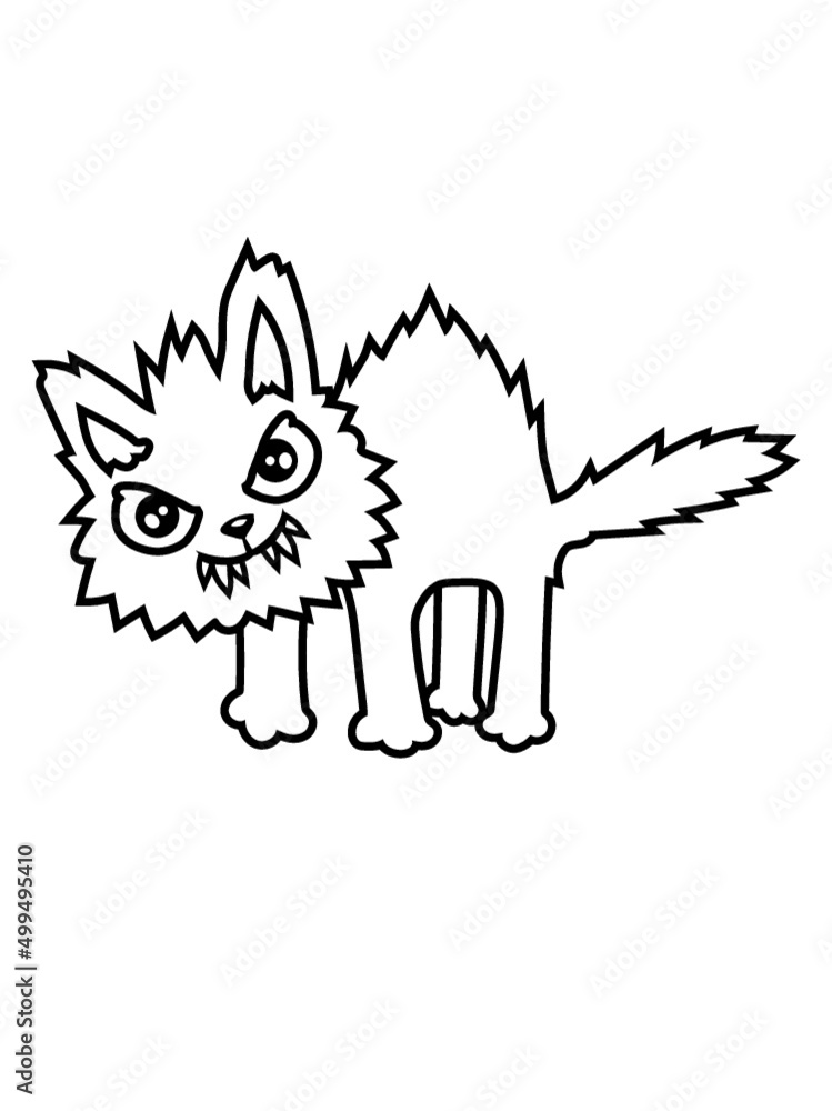 Kleine bedrohliche Katze Kleine bedrohliche Katze