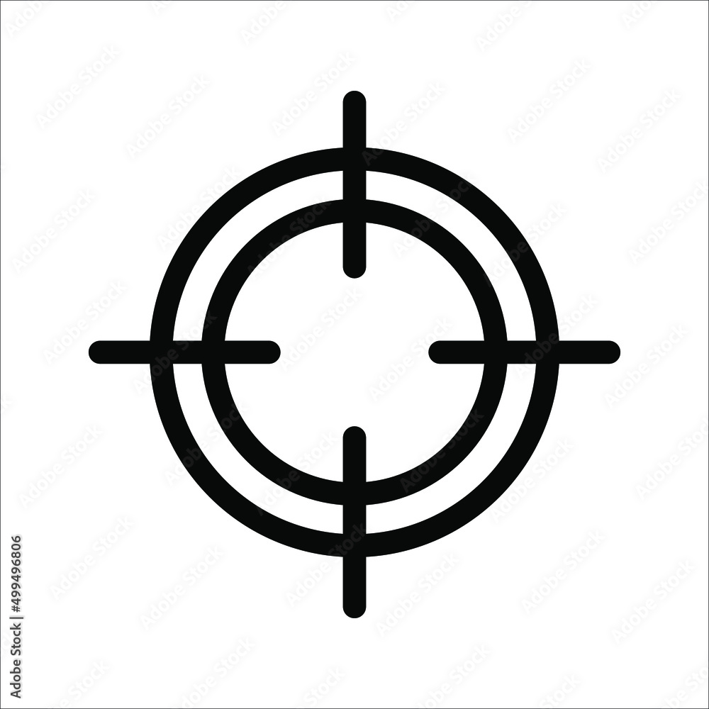 Target Icon vector illustration on white background. symbol for web site Computer and mobile vector. Target Icon vector illustration on white background. symbol for web site Computer and mobile vector.
