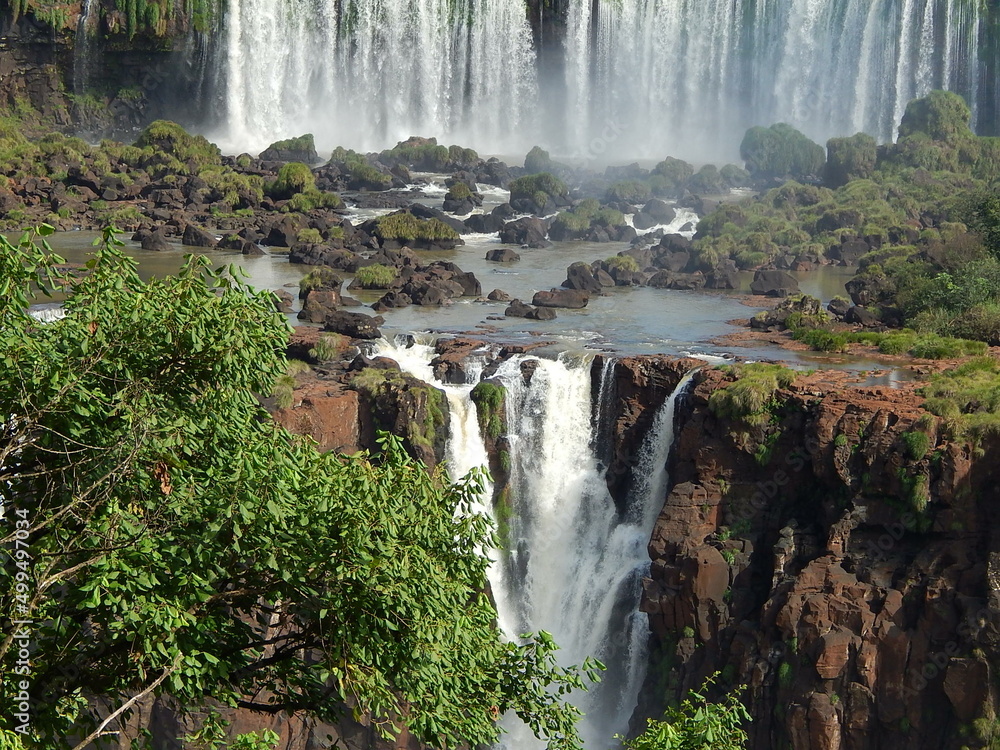 panoramic view of the iguaçu falls, Brazil