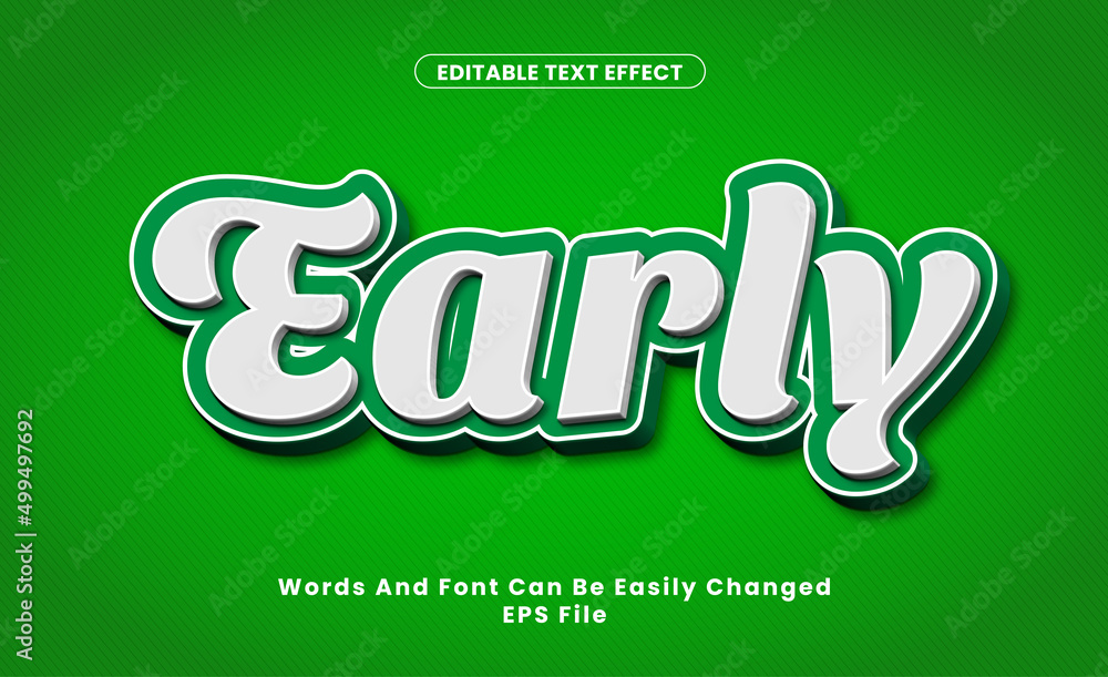 Editable early Text Effect word and font be change Editable early Text Effect word and font be change