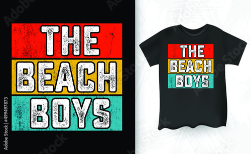 The Beach Boys Funny Retro Vintage Lover Funny Kite Surfing Kiteboarder Kitesurf Kitesurfing T-Shirt Design