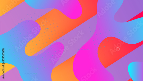 Rainbow Shape. Geometric Concept. Wavy Landing Page. Cool Digital Flyer. Trendy Paper. Technology Illustration. Blue Mobile Layout. Dynamic Background. Violet Rainbow Shape