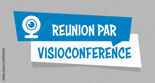 Logo réunion par visioconférence. photo