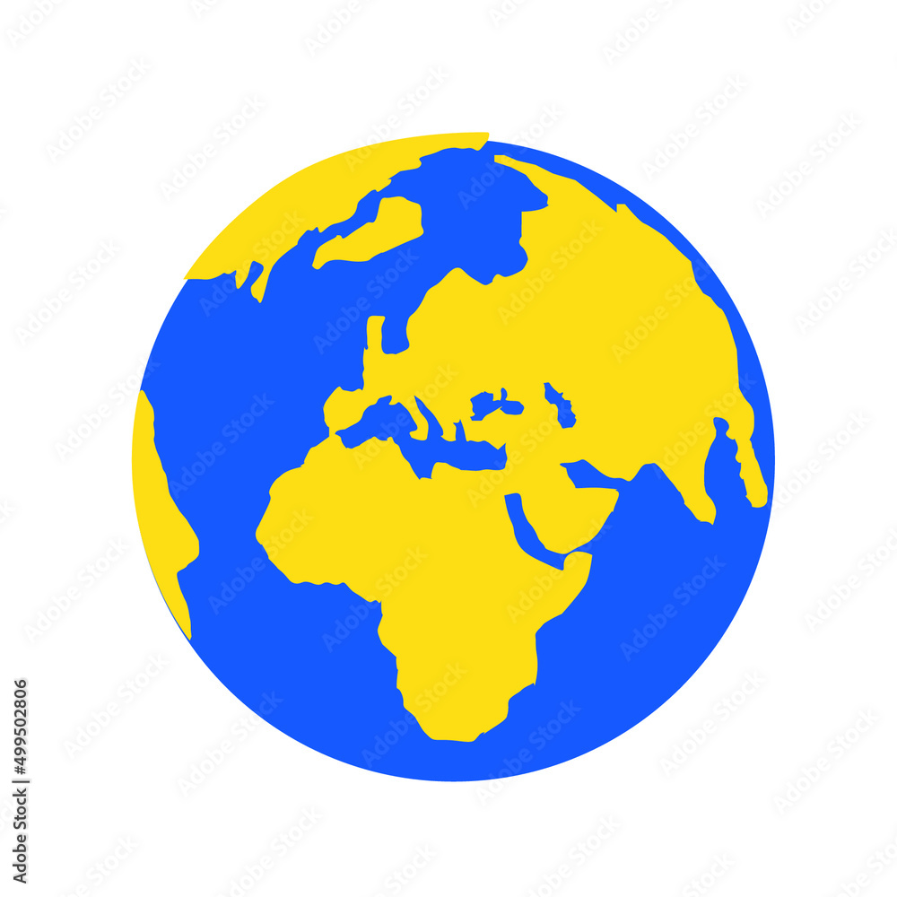 Fototapeta premium earth globe icon ukraine