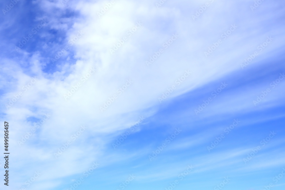 Obraz premium 空 青空に流れるダイナミックな白い雲