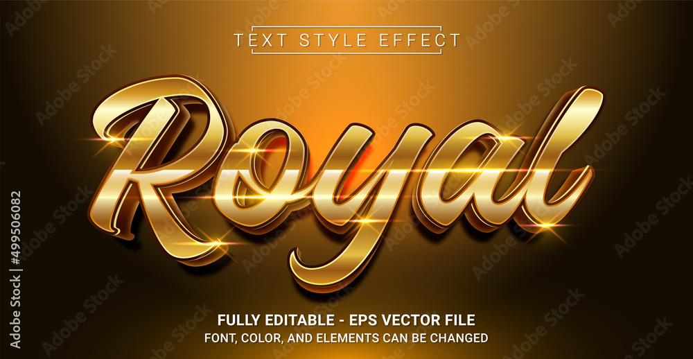 Royal Text Style Effect. Editable Graphic Text Template.