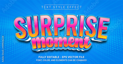Surprise Moment Text Style Effect. Editable Graphic Text Template.