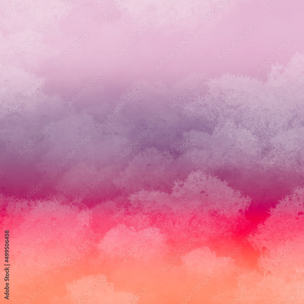 Abstract red-violet watercolor texture. Clouds in the sky.