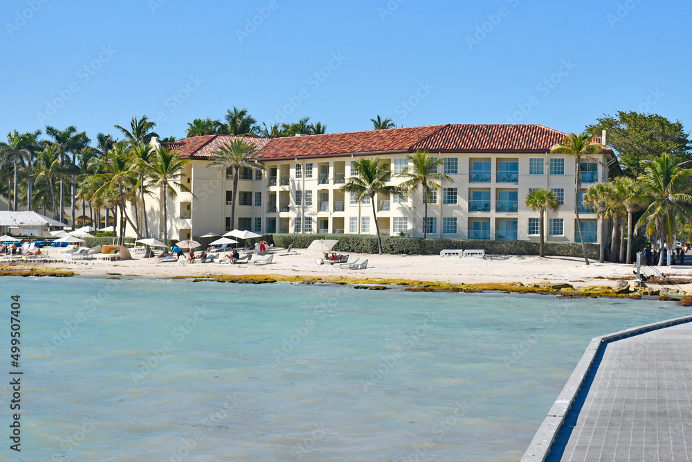 Historic hotel near Higgs Memorial Beach Park in Key West Florida
