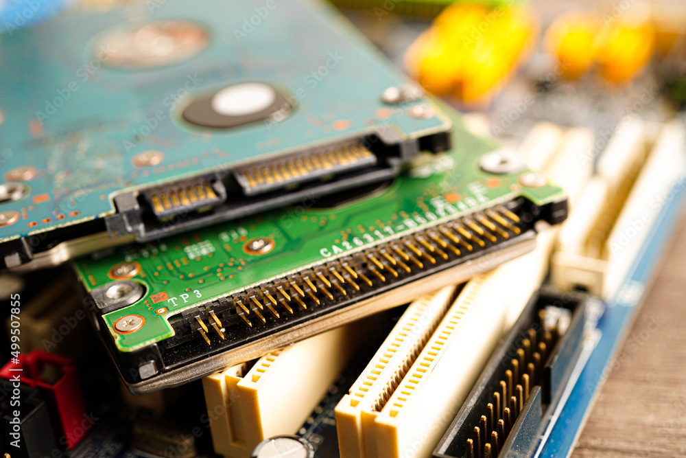 Repairing and upgrade circuit mainboard of notebook, electronic, computer hardware and technology concept. Repairing and upgrade circuit mainboard of notebook, electronic, computer hardware and technology concept.