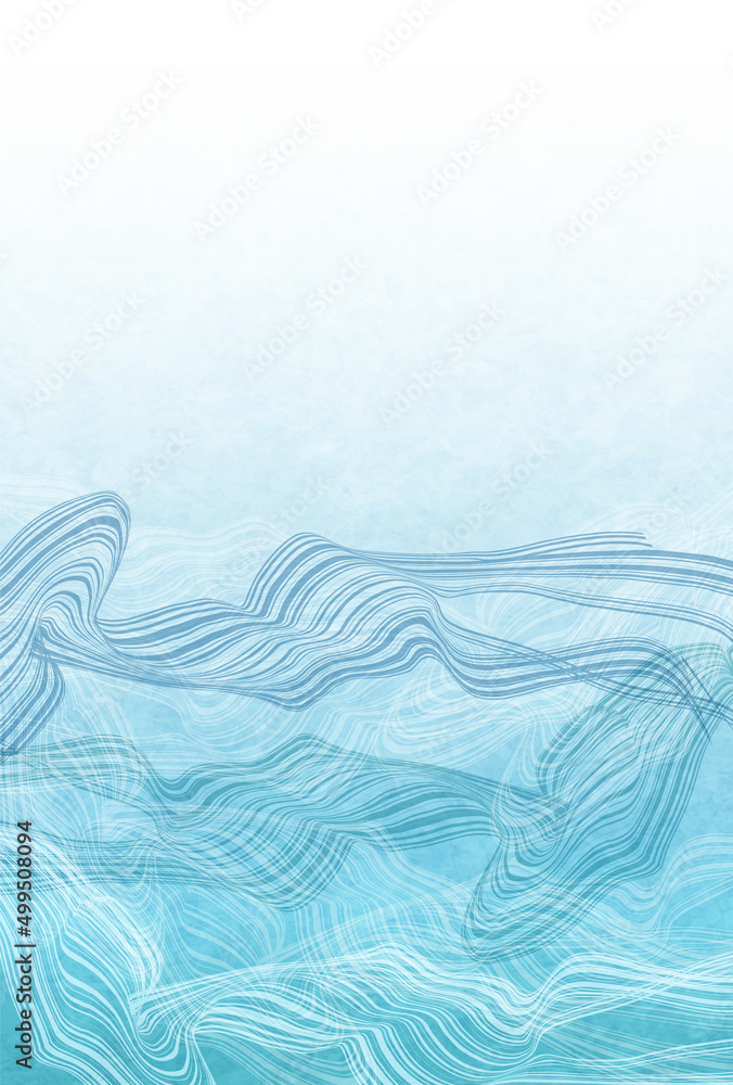 Obraz premium 波 海 和柄 背景 