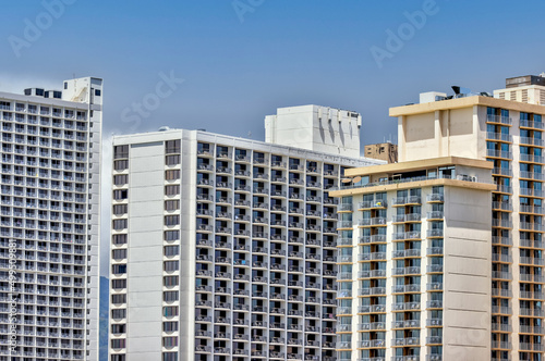 Landscapes and skylines of Waikiki on Oahu