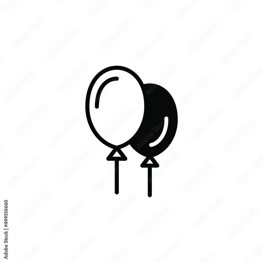Balloon Solid Line Icon Vector Illustration Logo Template. Suitable For Many Purposes. Balloon Solid Line Icon Vector Illustration Logo Template. Suitable For Many Purposes.