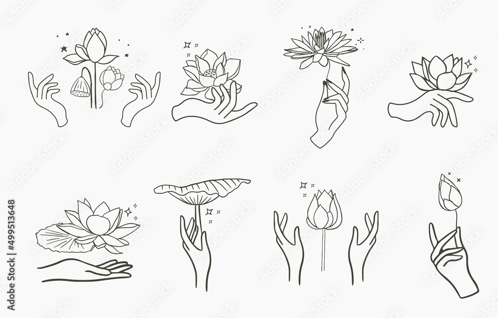 Black lotus flower outline Vector illustration for icon,sticker,printable and tattoo Black lotus flower outline Vector illustration for icon,sticker,printable and tattoo
