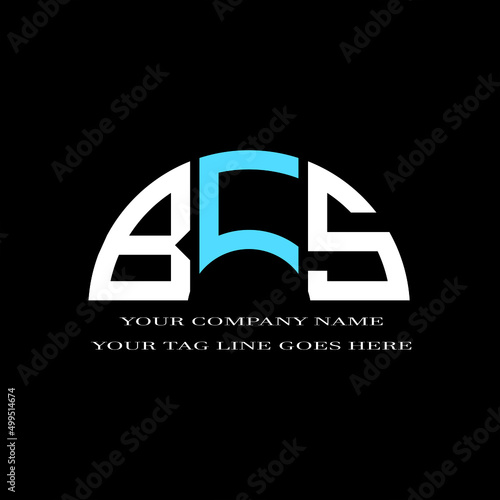 BCS letter logo creative design with vector graphic photo