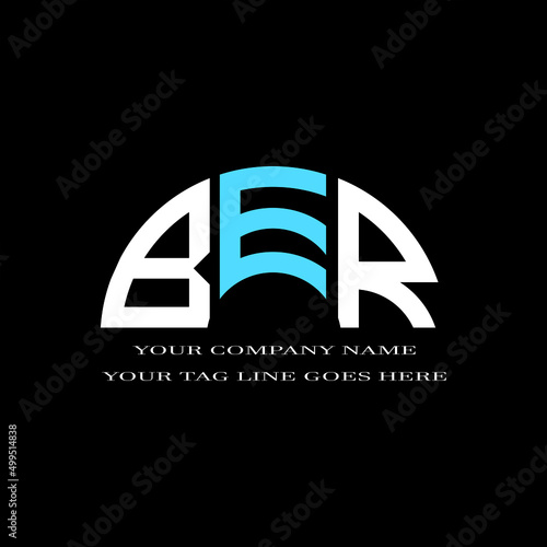 BER letter logo creative design with vector graphic