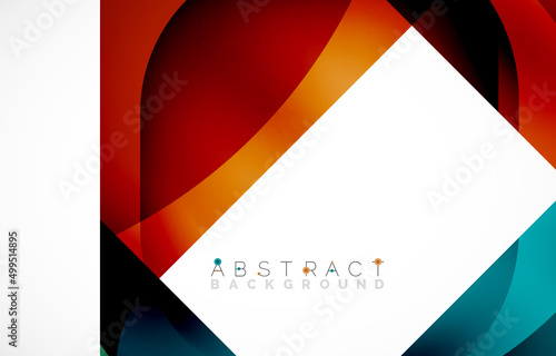 Minimal background. Abstract square shape with round corners created with wavy forms. Vector Illustration For Wallpaper  Banner  Background  Landing Page