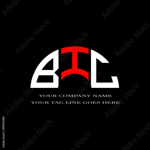 BIC letter logo creative design with vector graphic