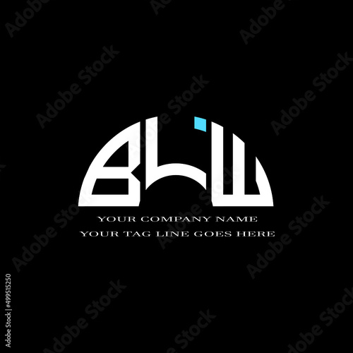 BLW letter logo creative design with vector graphic