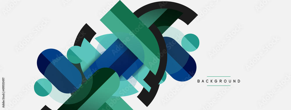 Round geometric shapes lines and circles. Vector template for wallpaper banner background or landing page Round geometric shapes lines and circles. Vector template for wallpaper banner background or landing page