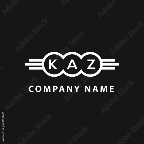 KAZ letter logo design on black background. KAZ  creative initials letter logo concept. KAZ letter design.

