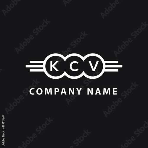 KCV letter logo design on black background. KCV creative initials letter logo concept. KCV letter design. 