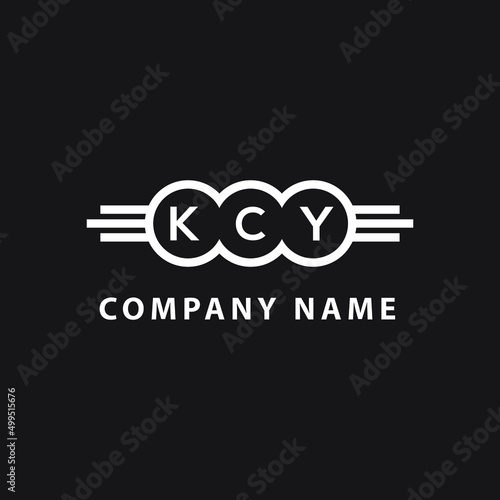 KCY letter logo design on black background. KCY creative initials letter logo concept. KCY letter design. 