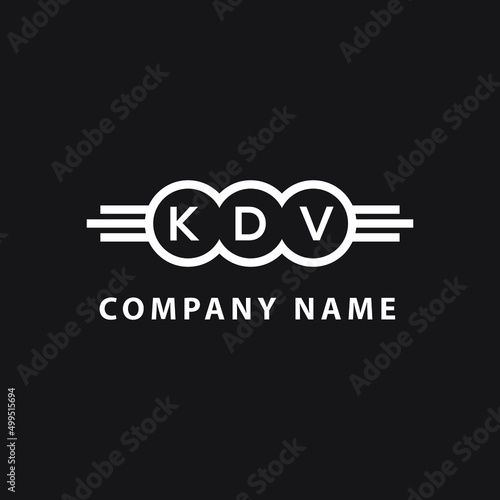 KDV letter logo design on black background. KDV creative initials letter logo concept. KDV letter design. 