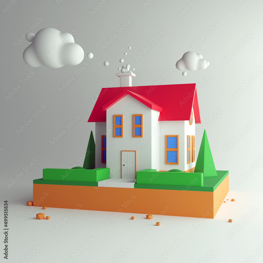 3d render home icon. 3d render minimal cute house isolated on white background. cartoon house style. 3d rendering Stock Illustration | Adobe Stock 3d render home icon. 3d render minimal cute house isolated on white background. cartoon house style. 3d rendering Stock Illustration | Adobe Stock