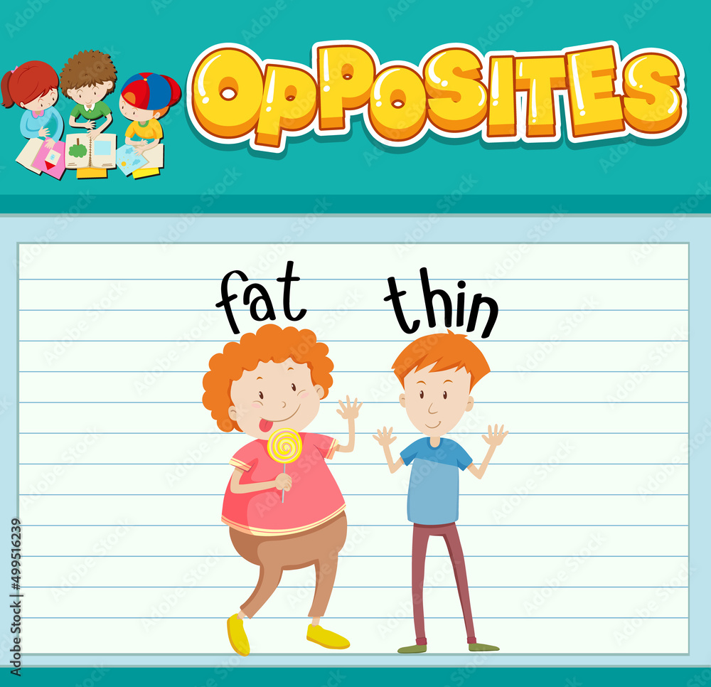 Opposite words with pictures for kids