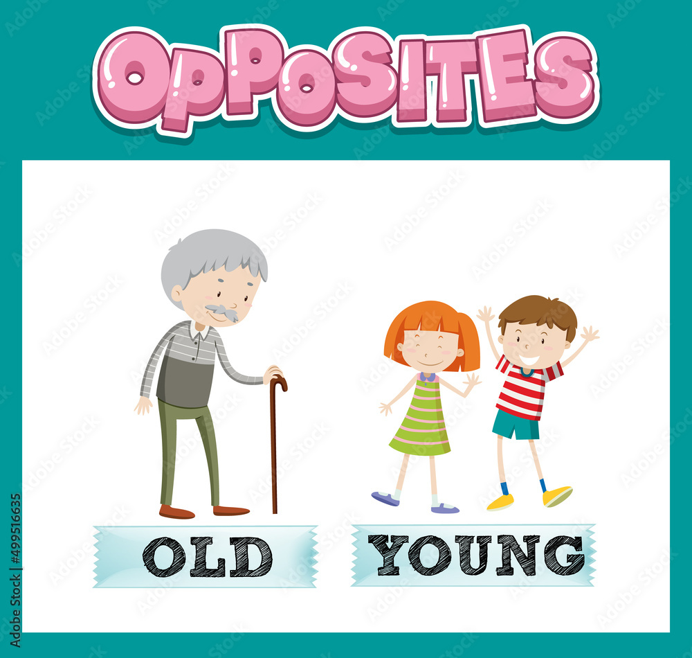 Opposite English words with old and young Opposite English words with old and young