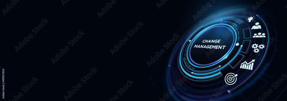 CHANGE MANAGEMENT, business concept. Business, Technology, Internet and network concept. 3d illustration CHANGE MANAGEMENT, business concept. Business, Technology, Internet and network concept. 3d illustration