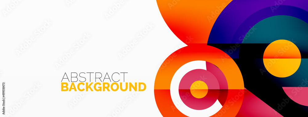 Abstract round shapes background. Minimalist decoration. Geometric background with circles and rings Abstract round shapes background. Minimalist decoration. Geometric background with circles and rings